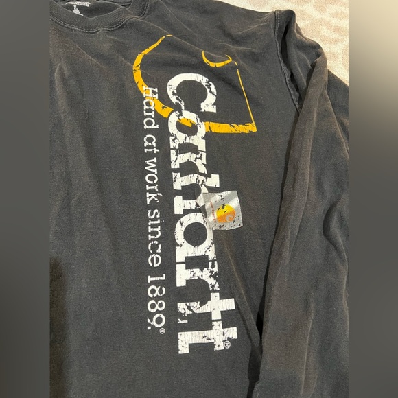 Carhartt Men’s Vintage Logo Long Sleeve - Black / Size Large Tall - Picture 3 of 5